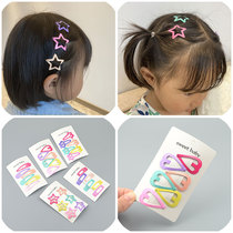 Color star baby hairclip baby baby clip broken hairclip Korean children hair jewelry girl princess hair card