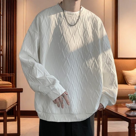 Spring and Autumn Sweatshirt men's heavy trendy brand round neck base shirt thickened warm high-end feel inside autumn and winter jacket American style
Spring and Autumn Sweatshirt men's heavy trendy brand round neck base shirt thickened warm high-end feel inside autumn and winter jacket American style