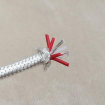 Imported transparent Teflon silver plated wire 6-core shielded wire Signal wire machine connection wire High temperature and corrosion resistance