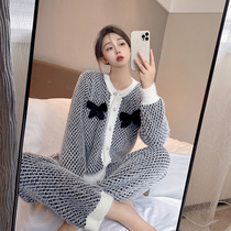 Xiaoxiangfeng Sexy Pajamas Winter Womens 2022 New Coral Fleece Thickening Soft Homewear Set Spring and Autumn