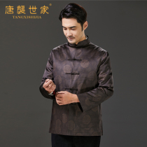 Middle-aged and elderly spring and autumn mens Tang suit coat Chinese party birthday Chinese style coat
