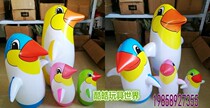 New color inflatable pointed Penguin tumbler batch stall toys children inflatable PVC toy size