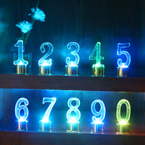 Childrens birthday digital light Electronic LED light arrangement Baby 100-year-old glowing digital cake decoration