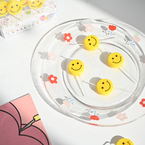 Birthday Cake Candles Creative Smiley Face Candles Korean Happy Cute Cartoon Party Decoration Baking Props