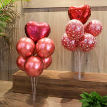 Wedding wedding red heart-shaped balloon table decoration New house decoration Birthday transparent star balloon simple decoration