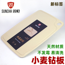 Double gun wheat cutting board does not fall slag anti-mold cutting board fruit plastic cutting board household non-slip cutting board ZB7040