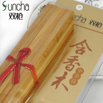 Special double gun containing fragrant wood Chinese chopsticks household non-lacquered solid wood chopsticks lengthy fast son 10 pairs of hotel tableware