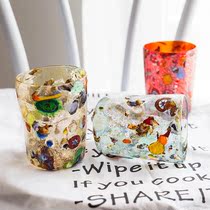 () Italian imported ZECCHIN Murano crystal glass high-grade foreign wine glass cold water Cup