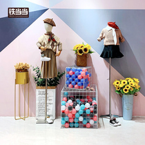 Clothing store window display stand Childrens model design props display decorative flower stand Net red cube shelf
