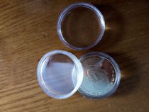 Dr Sun Yat-sen coin protection box 5 yuan and word coin collection box 30mm small round box Coin protection case Each