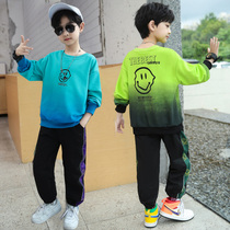 Childrens clothing boys autumn clothes 2021 new set of childrens sports two-piece fashion childrens clothes handsome tide