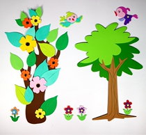 Kindergarten classroom wall layout environment decoration applique EVA foam stickers large tree Big Tree foam wall stickers