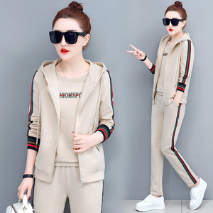 Spring fashion casual 3-piece loose running suit Hoodie