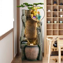 Zen Chinese style rockery flowing water root carving bonsai circulating water living room balcony pottery tank fish tank crafts ornaments