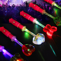 Creative glow lollipop LED colorful nightclub glitter candy bar funny KTV lip rose fluorescent sex sugar batch