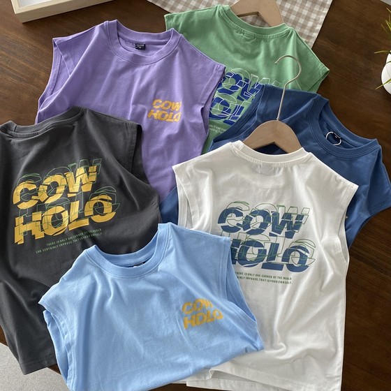 How many cotton vests should be prepared in summer? Sleeveless printed T-shirt for boys
How many cotton vests should be prepared in summer? Sleeveless printed T-shirt for boys