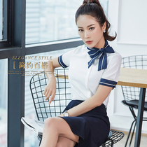 Spring and Summer Shirt Female Professional Suit Work clothes Hotel reception air quality suit kit stewardess dress customer customer costume