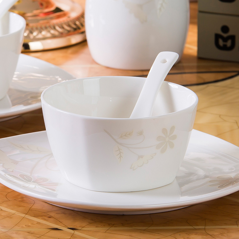 The dishes suit of jingdezhen ceramic ipads China tableware suit dishes household European - style gifts chopsticks