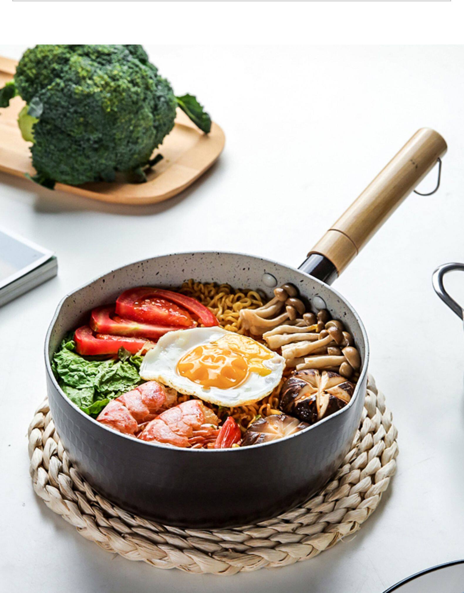 日式雪平锅家用多功能煮面泡面煮汤热奶锅小锅不粘锅小炒锅