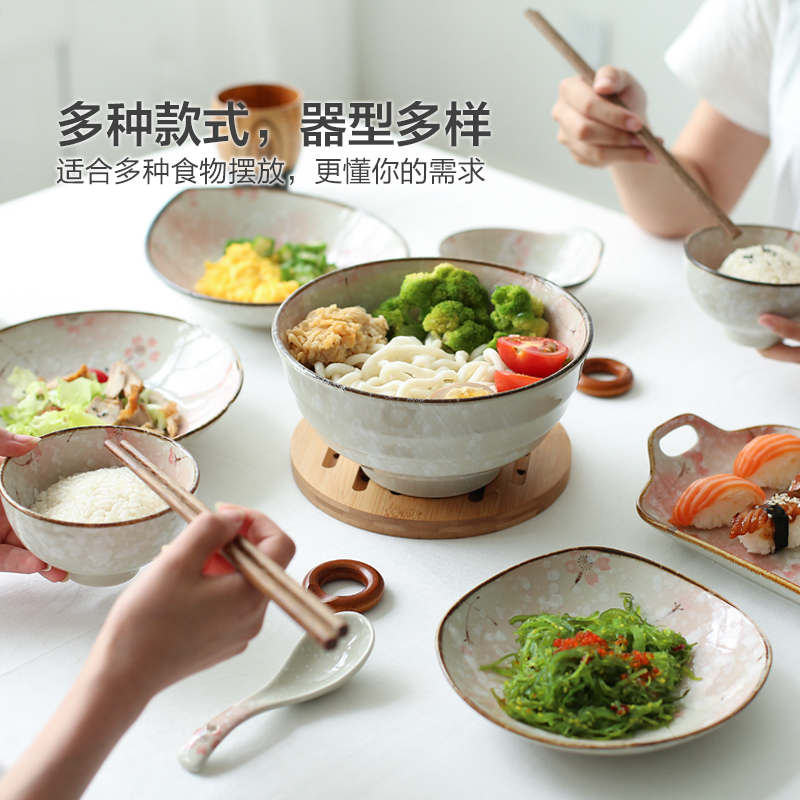 Sichuan in Japanese dishes chopsticks tableware suit dishes creative move web celebrity ceramic soup bowl household composition