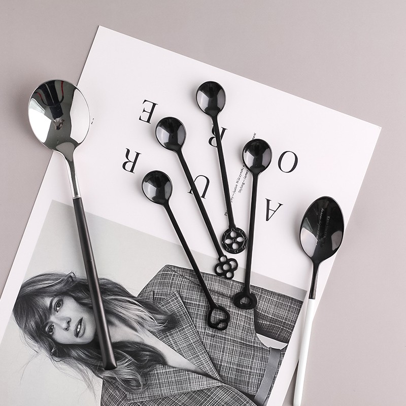Island house in Japanese ceramic spoon, domestic large long - handled spoons, lovely dinner ultimately responds soup spoon restaurant business