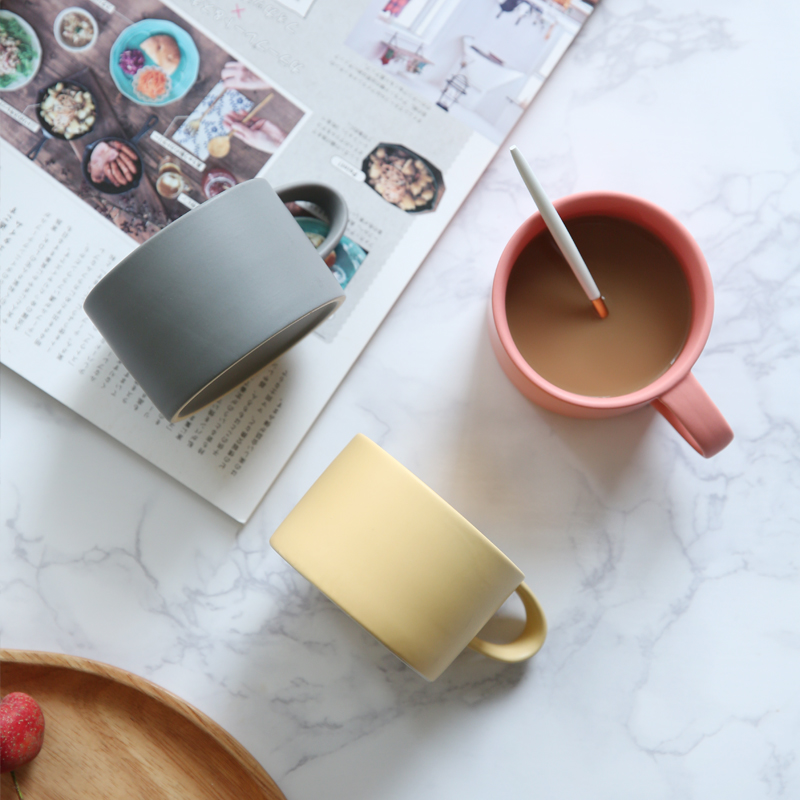 Amorous feelings of sichuan in mocha glaze matte enrolled arch coffee cup tea cup breakfast cup of ipads China cups - 50 B