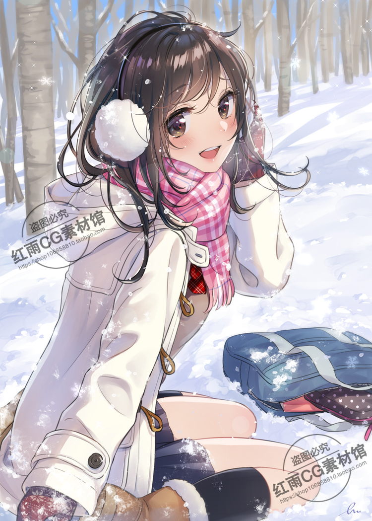 二次元动漫冬天人物插画设计素材角色美术绘画参考图集原