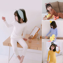 Girls Home Conserved Boy Underwear Full Cotton Female Baby Autumn Clothes Autumn Pants Suit Spring Autumn Swarm Children Sleepwear White