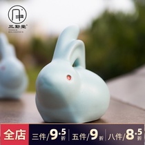 Sanqintang Ruyao tea pet ornaments can raise tea art small ornaments tea table tea table tea plate tea play S06069