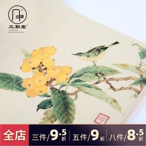 Sanqintang tea table Waterproof linen Zen fabric Hand-painted Chinese style small tea table Cotton linen tea cloth S03019