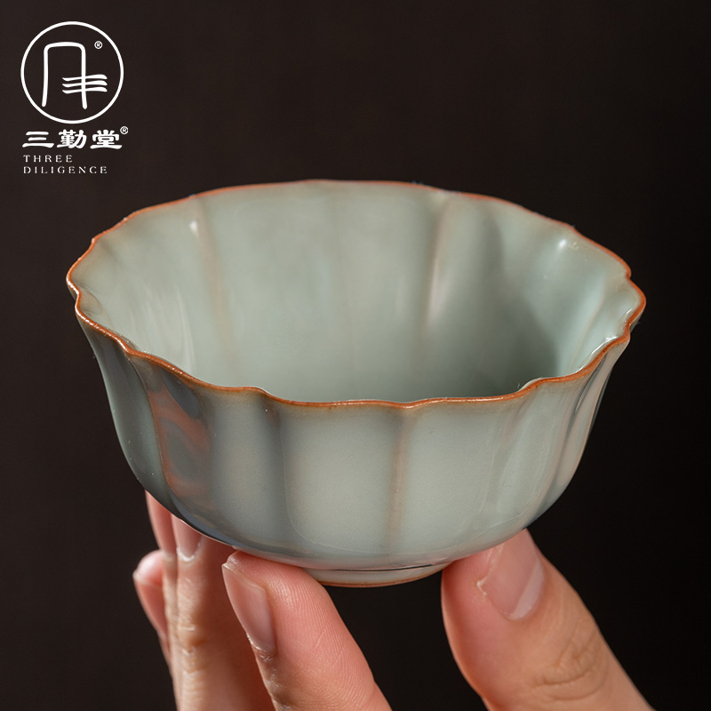 Three single attendance hall puer tea cup tea cup bigger sizes don secret master of jingdezhen ceramic cup ultimately responds pure manual S44107