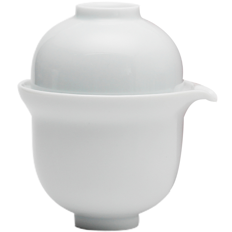 The three regular crack cup a pot of two cups of tea set household jingdezhen ceramic portable travel kung fu tea cups