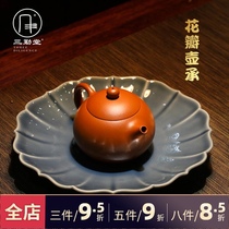 Sanqintang dry bubble plate Kung Fu tea table Household dim sum tea plate pot Chengdezhen ceramic tea ornaments S72053