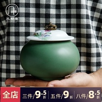 Sanqintang tea pot Tea warehouse Ceramic small sealed pot Jingdezhen Kung Fu tea storage tea wake tea pot S52028
