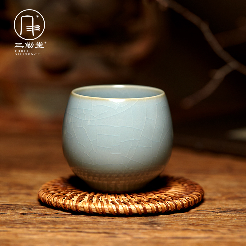 Three frequently hall your up egg cup piece can raise the pu - erh tea cup of red tea master cup jingdezhen tea S44047