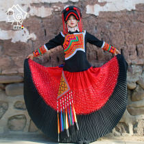 Cool Mountain Yi Costume Women Suit Bride Bridesmaids New Beauty Aunt Traditional Dress Beauty Dance National Wind