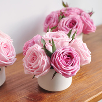 Nine Thoughts Simulation Flower Feel Rose Flower Art Suit Small Table Swing Adornment Home Office Commercial art339
