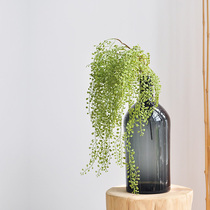 Nine Thoughts Simulation Fern Leaf Vine cane Vine Hanging decoration Green Planted Restaurant Shops SOFT FIT Hanging Rattan F635
