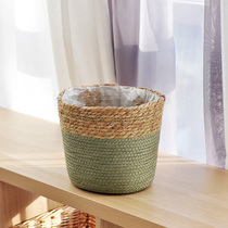 Clear goods Nordic straw choreography flower pots simple rattan woven basket flower basket containing basket D302