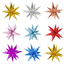 4D three-dimensional explosion star water drop combination aluminum film balloon decoration opening activities mall bar hanging decoration scene layout