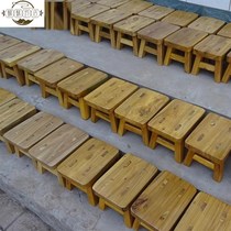 Original Wood Color Small Board Den Stool Home Solid Wood Creative Wood Nordic Short Stool Bench Board Orange Benches Wood Board Stools