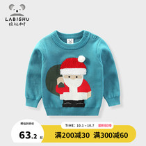 Rabbi tree childrens clothing boys pullover sweater New year baby baby sweater top childrens winter sweater sweater