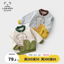 Rabbi tree childrens clothing childrens coat boy loose coat 2021 Spring and Autumn New Baby foreign style wear casual wear