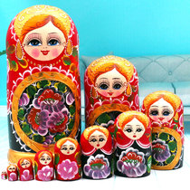 Doll Russian doll ten layers of sticky plasters for childrens puzzle toy birthday present cute wooden doll 11