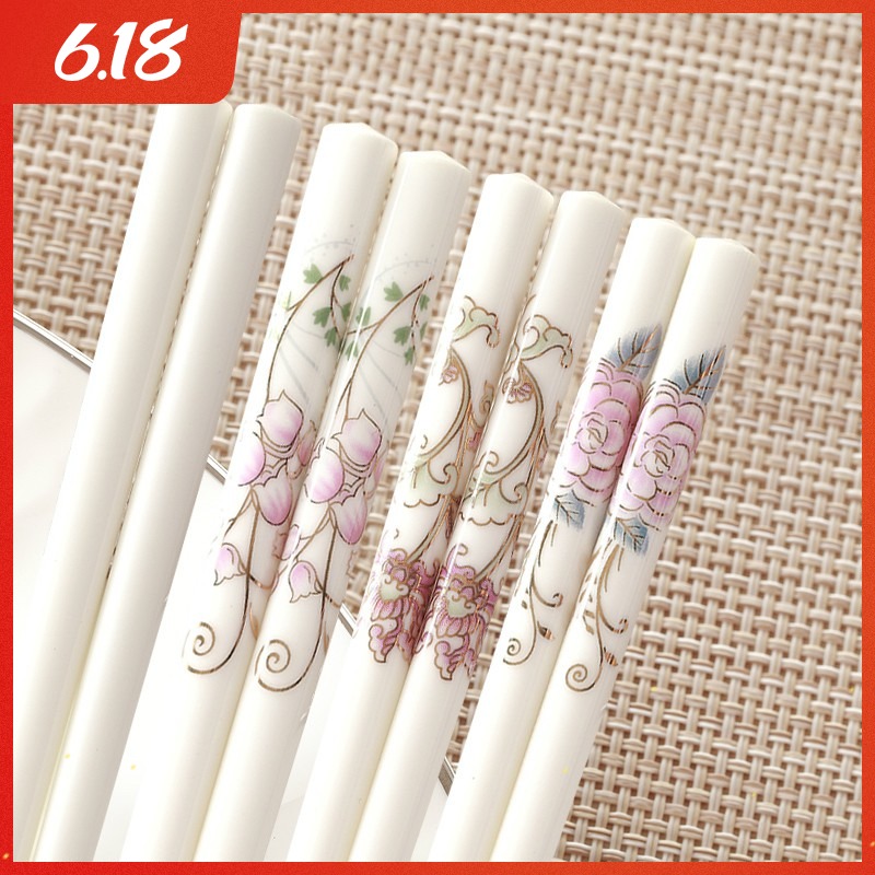 Key-2 Luxury European - style web celebrity home high - grade suit ipads porcelain ceramic chopsticks chopsticks non - slip mildewy high - temperature away quickly