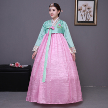 New crepe Korean traditional court costumes Hanbok women Korean national costumes waiters performance suits