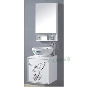 欧式浴室柜 田园宜家PVC镜前灯小型厕所洗手柜组合50cm洗漱台北欧