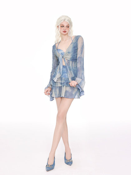 마스크 고양이 2025 New Bikini Seaside Hot Spring Sexy Steel Support Long Sleeve Blouse Split Swimsuit Women 마스크 고양이 2025 New Bikini Seaside Hot Spring Sexy Steel Support Long Sleeve Blouse Split Swimsuit Women