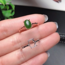 s925 Silver ring Holder Oval 4*65*76*87*98*109*1110*1210*14mm ring empty holder female