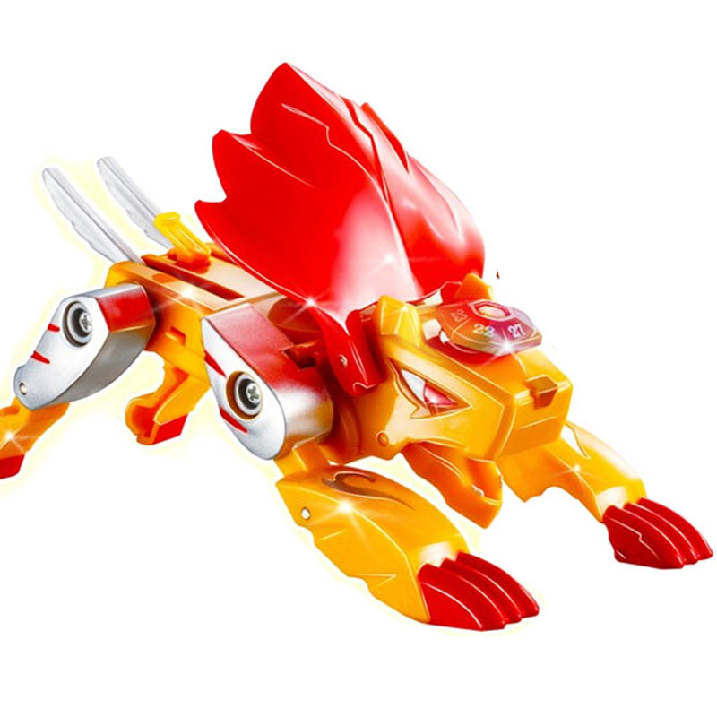 奥迪双钻神魄玩具 烈焰狂狮全套升级版夜幕之翼雄狮进化变形弹跳